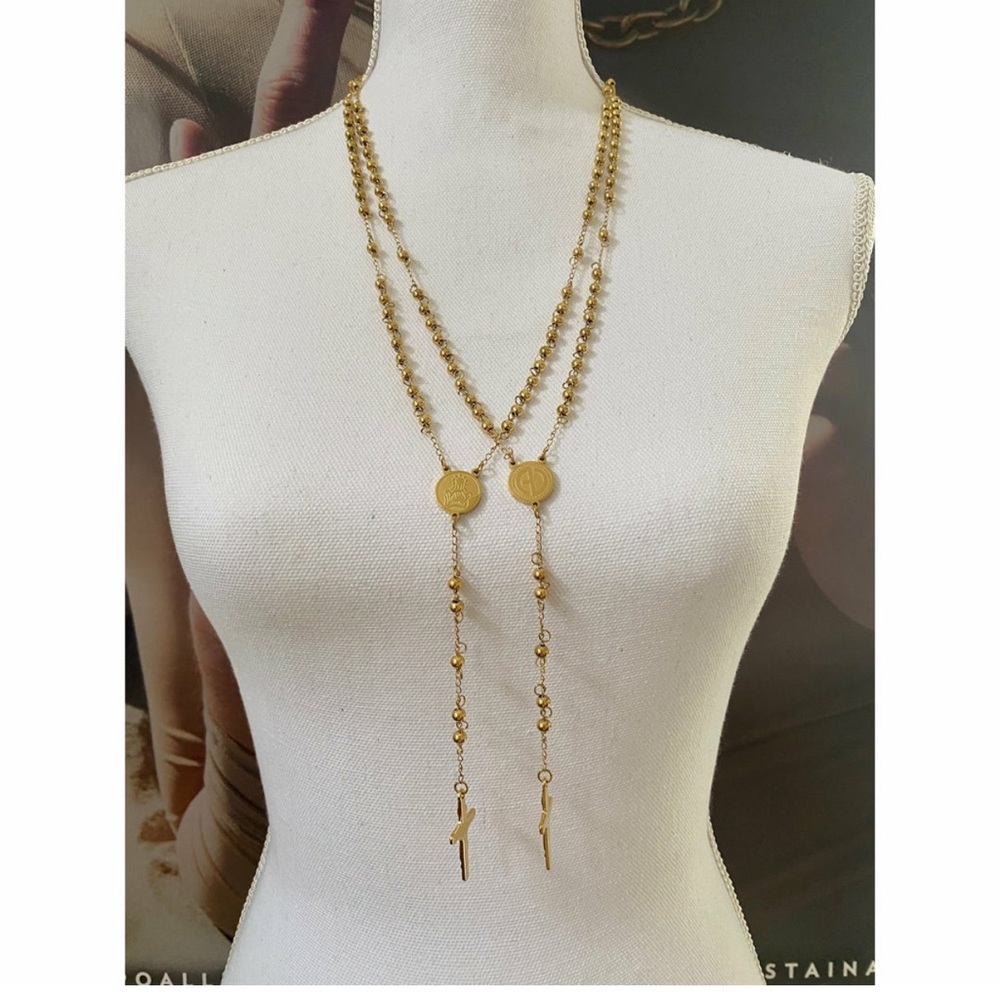 Rosary bead necklace